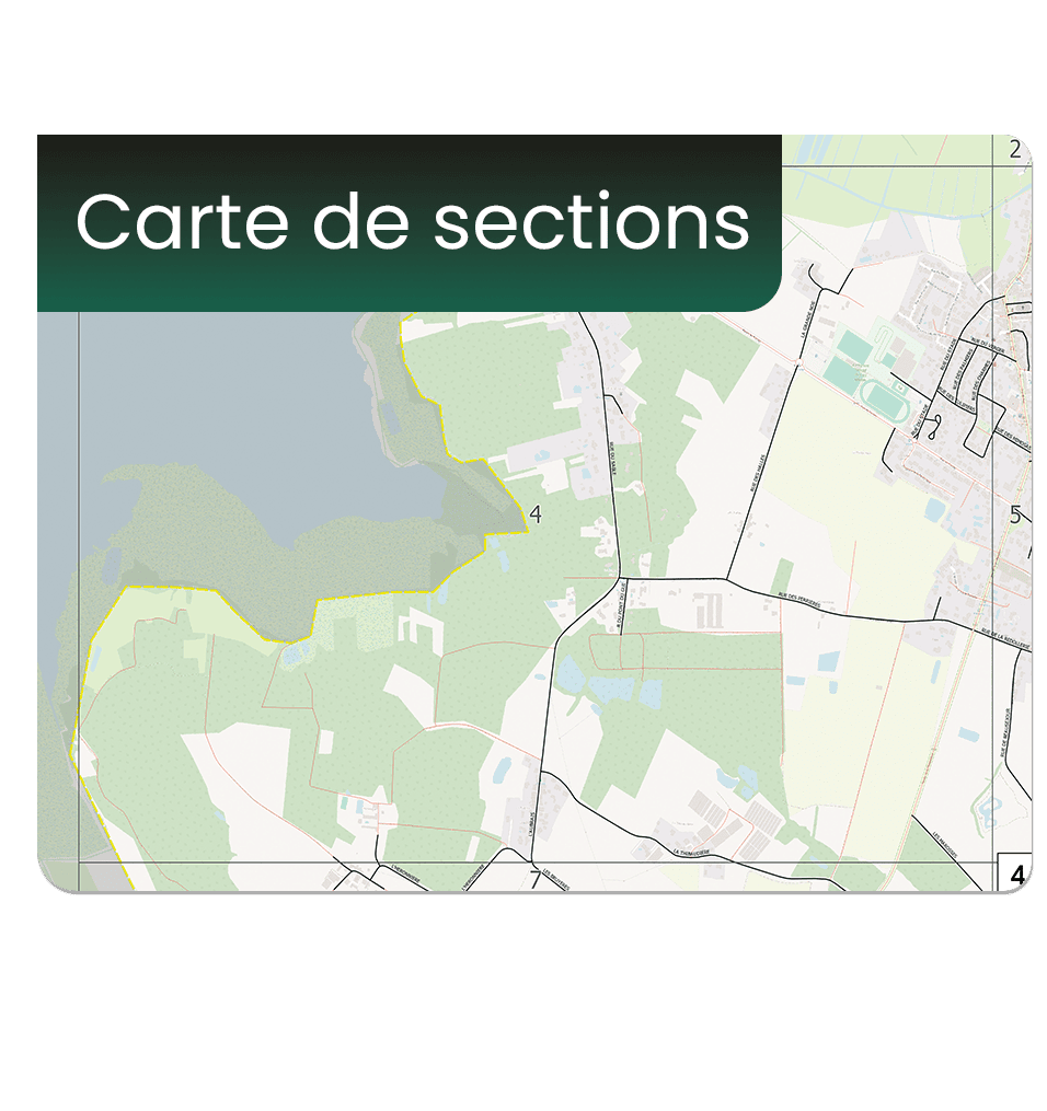 Cartes Tableau de Classement des Voies avec une carte de sections