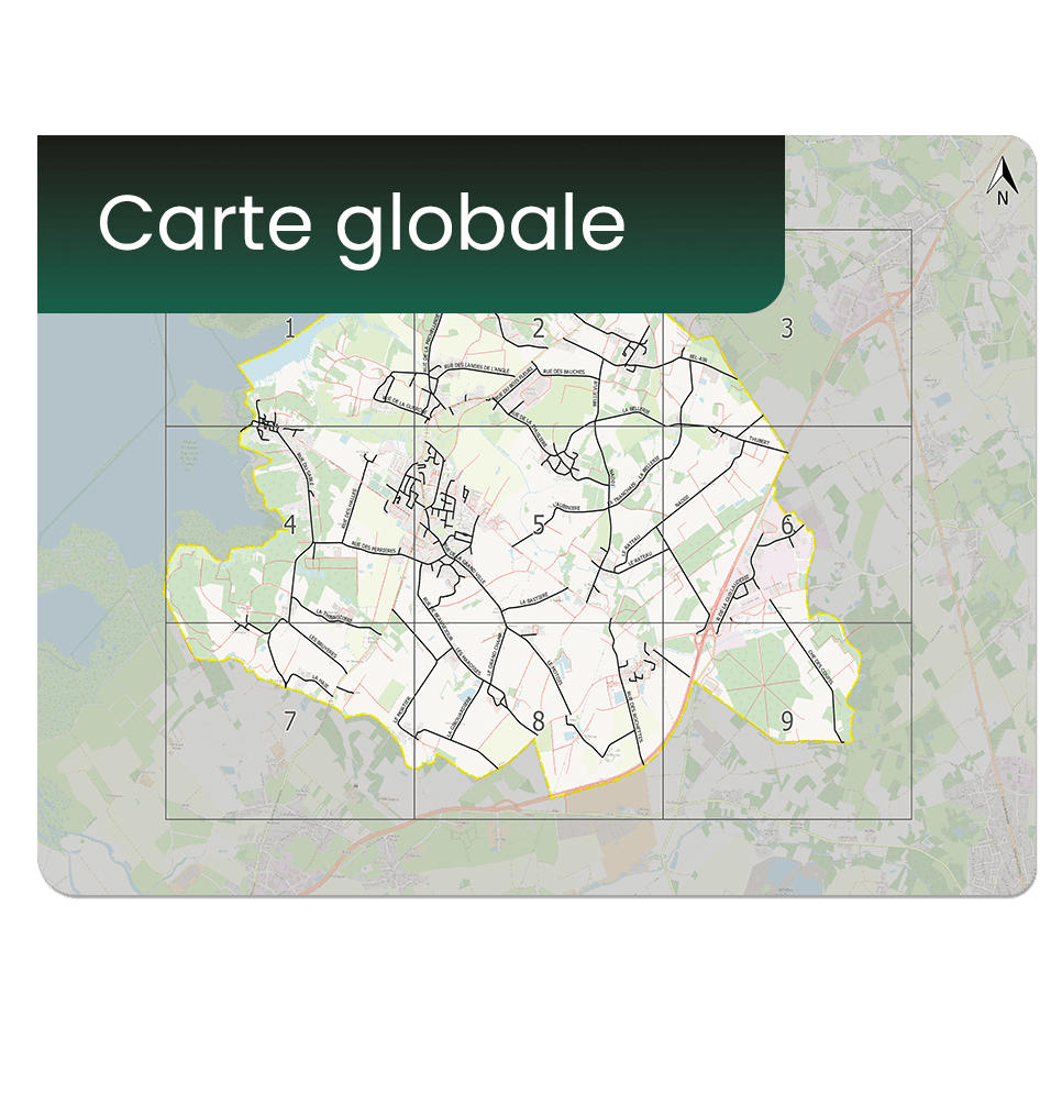 Cartes Tableau de Classement des Voies avec une carte globale
