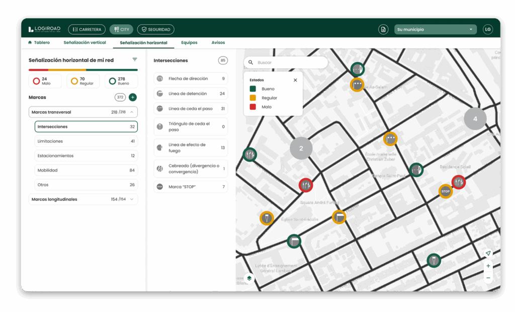 Señales horizontales