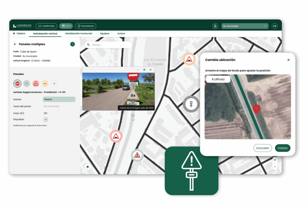 Señales verticales ubicación