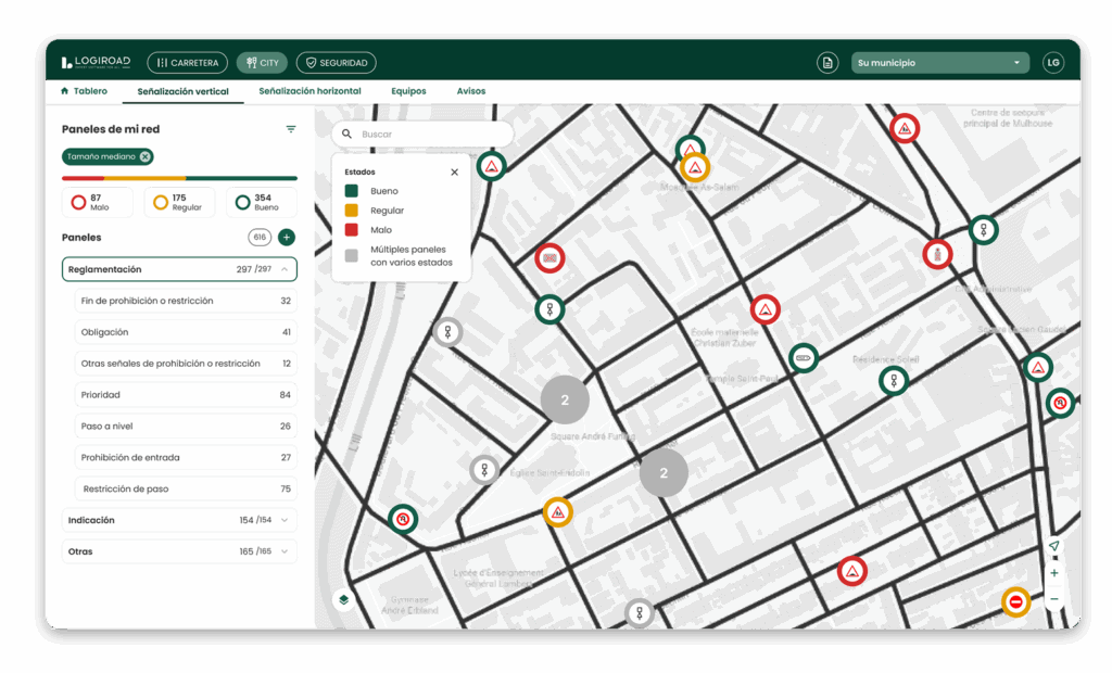 Señales verticales plataforma