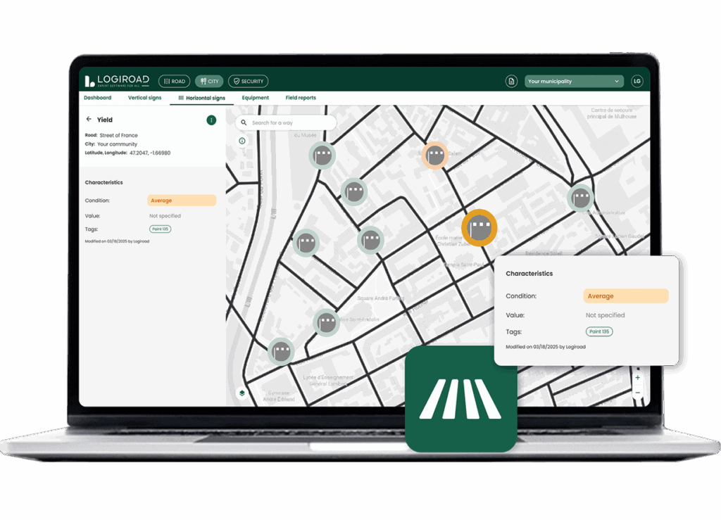 Road markings platform