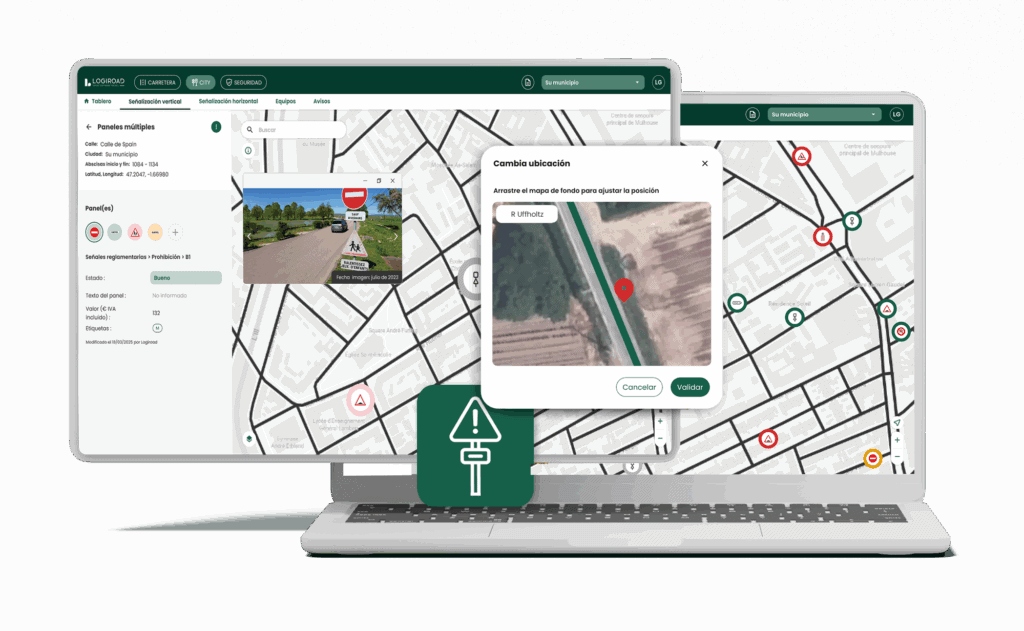 Señales verticales ubicación