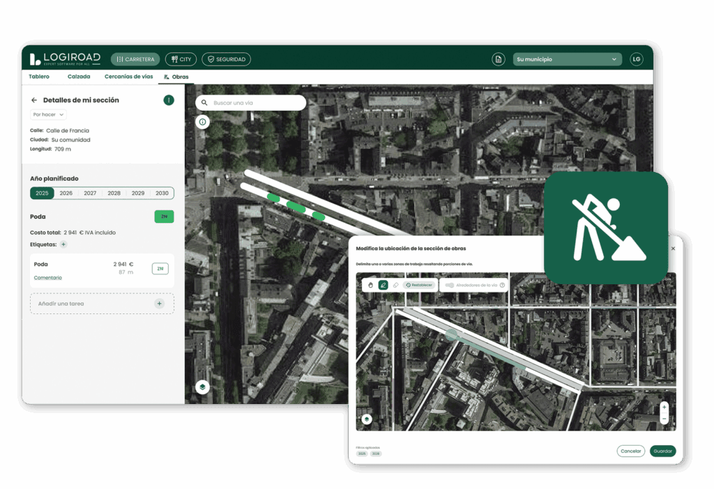 Cercanías de vías sección